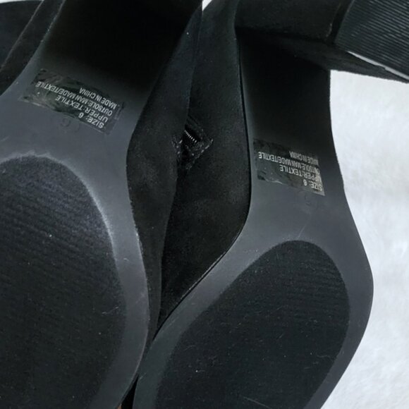 NWT New York & Company Faux Suede Tall Heeled Monia Boot - Picture 6 of 13